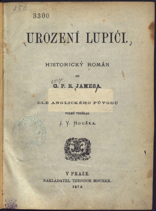 Urození lupiči: historický román od G.P.R. Jamesa
