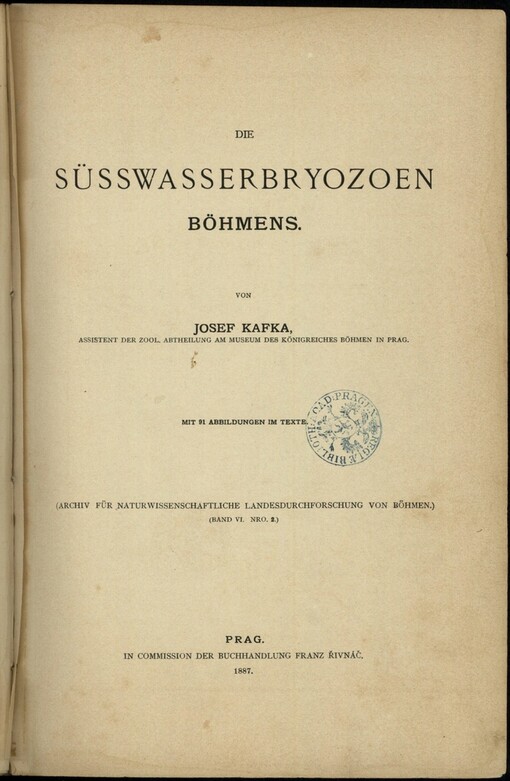 Die Süsswasserbryozoen Böhmens