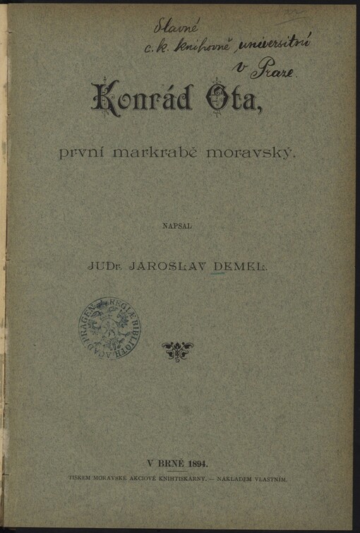 Konrád Ota, první markrabě moravský