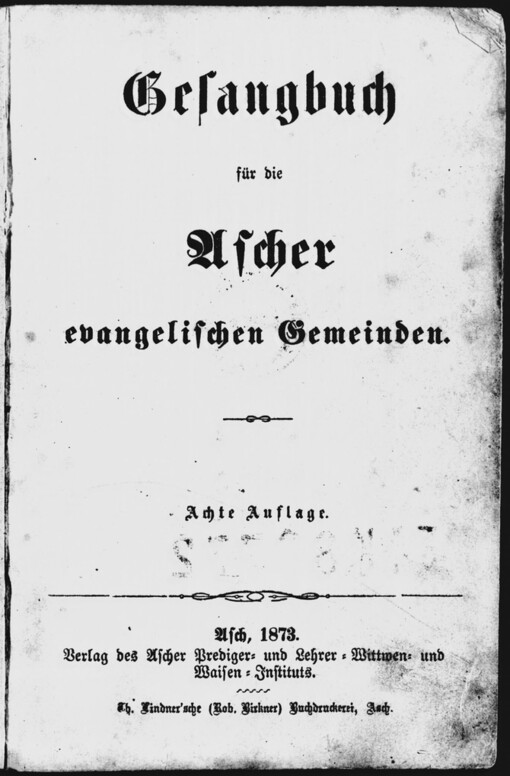 Gesangbuch für die Ascher evangelischen Gemeinden