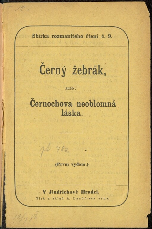 Černý žebrák, anebo, Černochova neoblomná láska