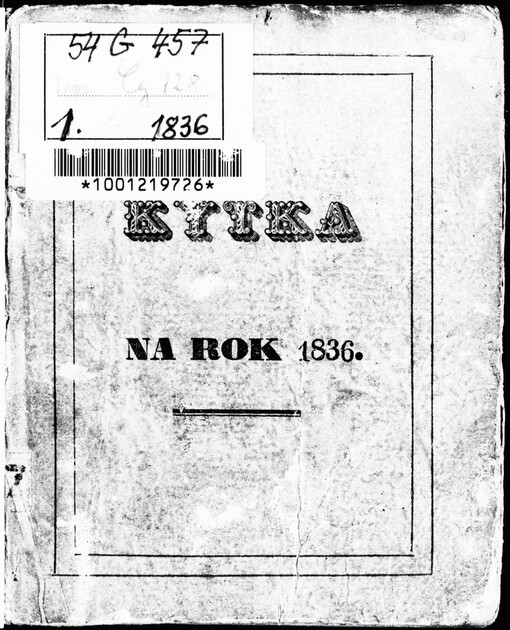 Kytka: dar uměny zpěwu na rok 1836