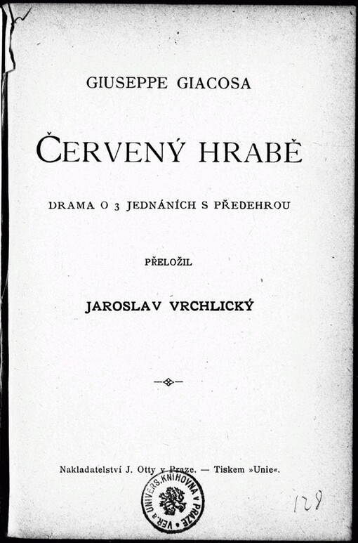 Červený hrabě: drama o 3 jednáních s předehrou