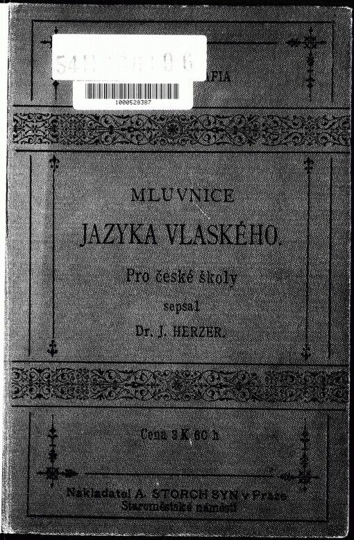 Adolfa Mussafiy Mluvnice jazyka vlaského v pravidlech a příkladech