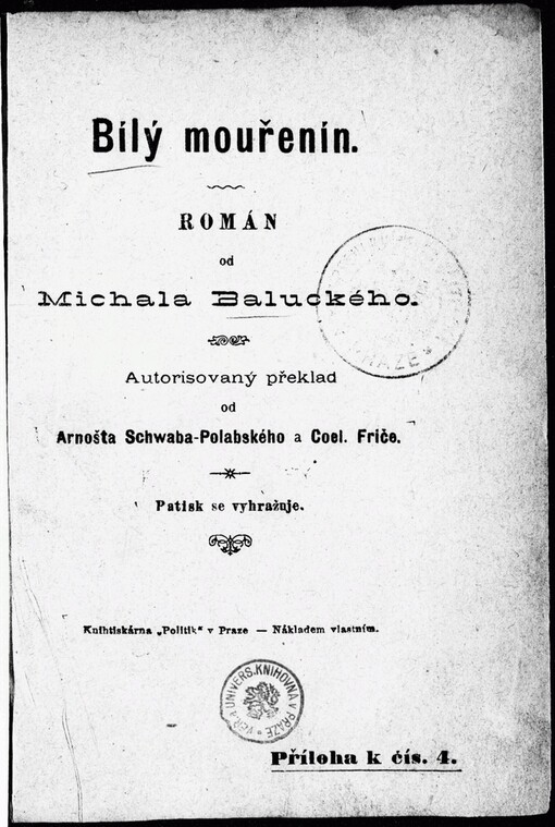 Bílý mouřenín: román od Michala Baluckého