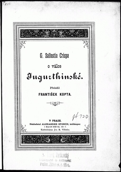 G. Sallustia Crispa o válce Jugurthinské