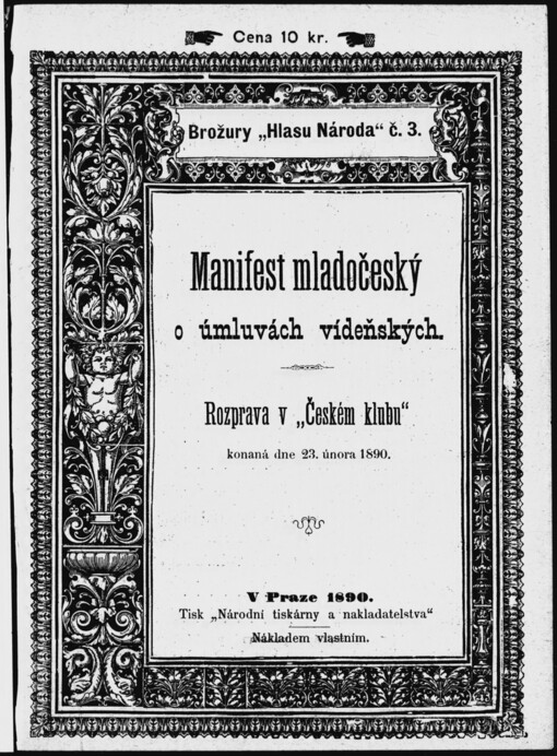 Manifest mladočeský o úmluvách vídeňských: rozprava v 