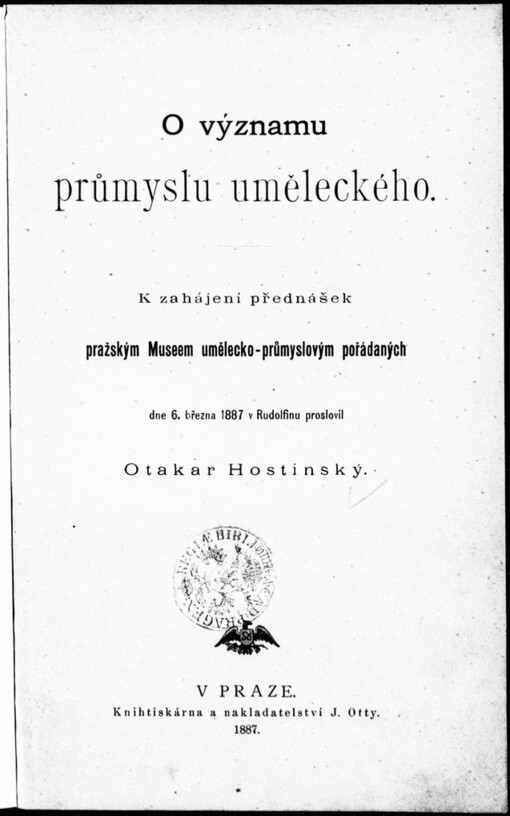 O významu průmyslu uměleckého