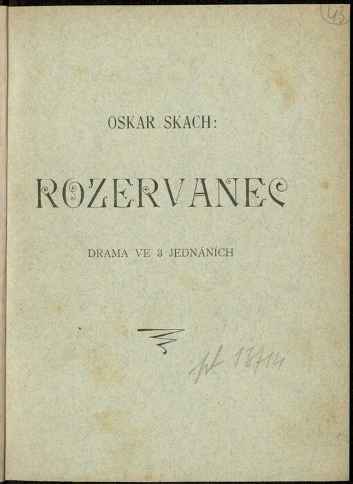 Rozervanec: drama ve 3 jednáních