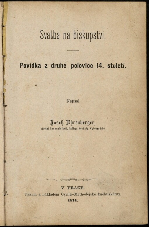 Svatba na biskupství: povídka z druhé polovice 14. století