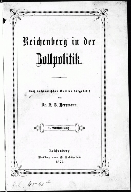 Reichenberg in der Zollpolitik