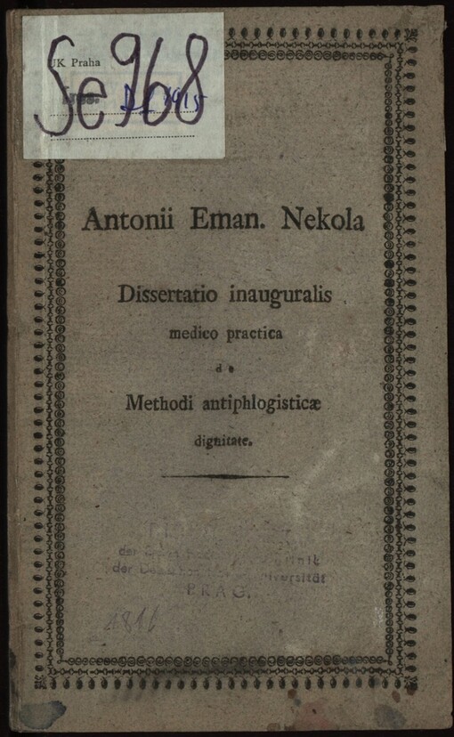 Dissertatio inauguralis medico practica De dignitate methodi antiphlogisticae