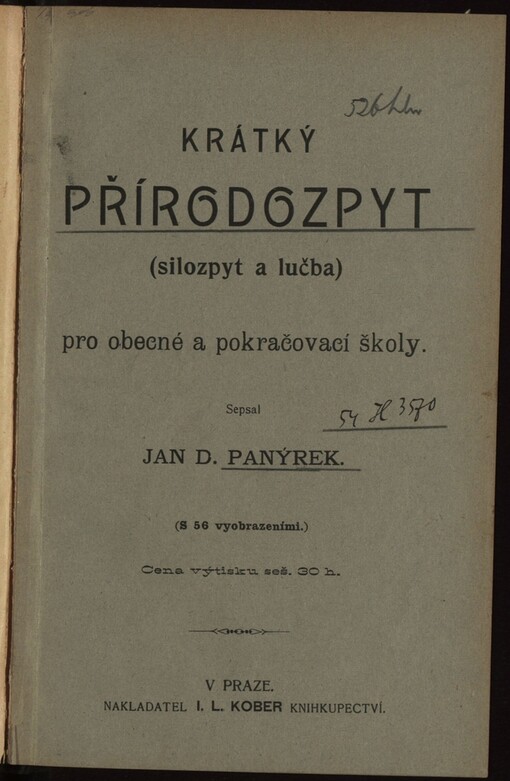 Krátký přírodozpyt (silozpyt a lučba) pro obecné a pokračovací školy