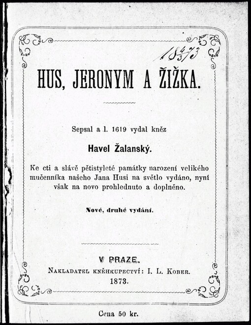 Hus a Jeronym, svatí mučenníci pro pravdu boží, a Jan Žižka z Kalicha, boží bojovník