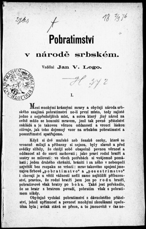 Pobratimství v národě srbském