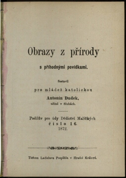 Obrazy z přírody s příhodnými povídkami