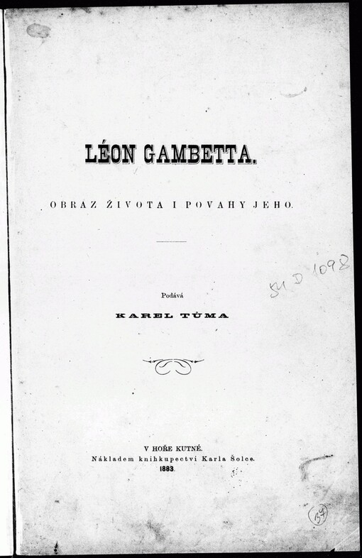 Léon Gambetta: obraz života i povahy jeho
