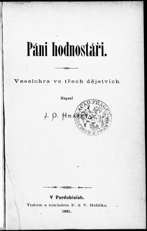 Páni hodnostáři: veselohra ve třech dějstvích