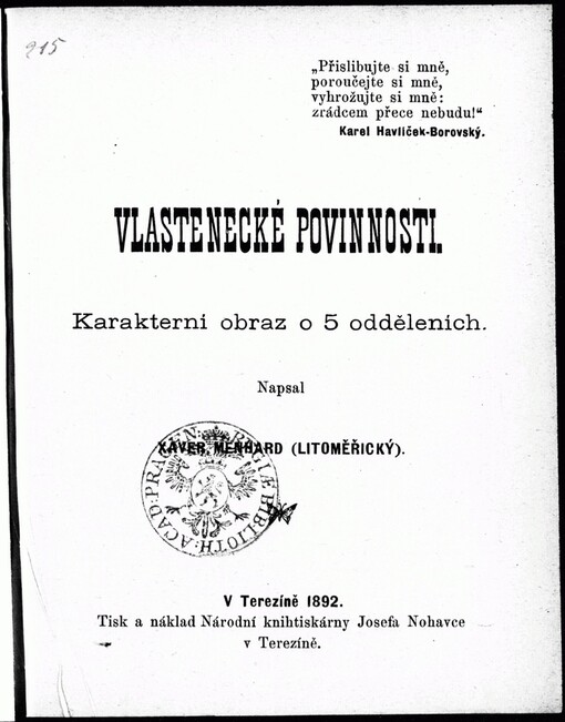 Vlastenecké povinnosti: Karakterní obraz o 5 odděleních
