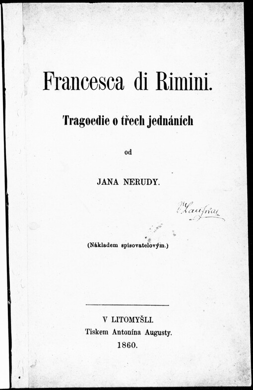 Francesca di Rimini: tragoedie o 3 jednáních