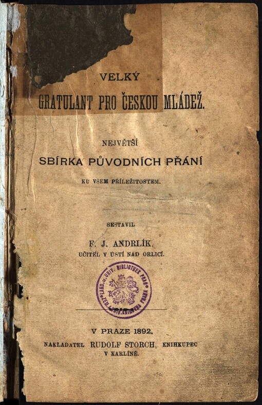 Velký gratulant pro českou mládež: největší sbírka původních přání ku všem příležitostem