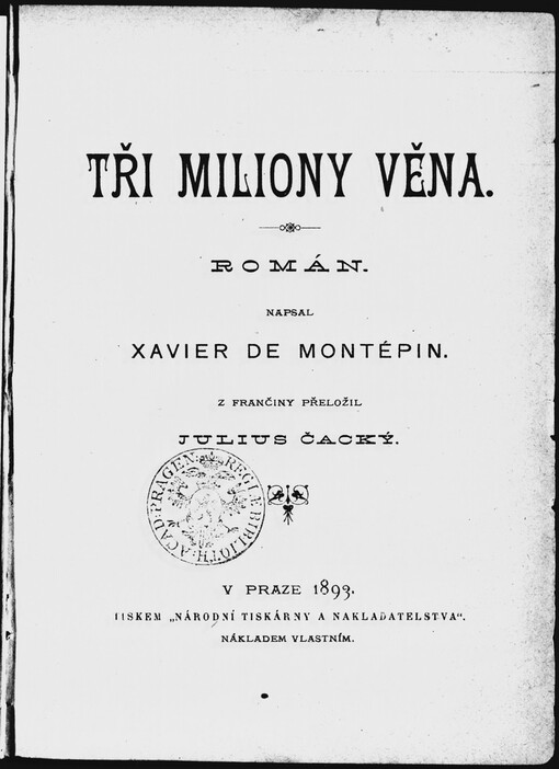 Tři miliony věna: román