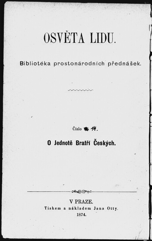 O Jednotě Bratří Českých
