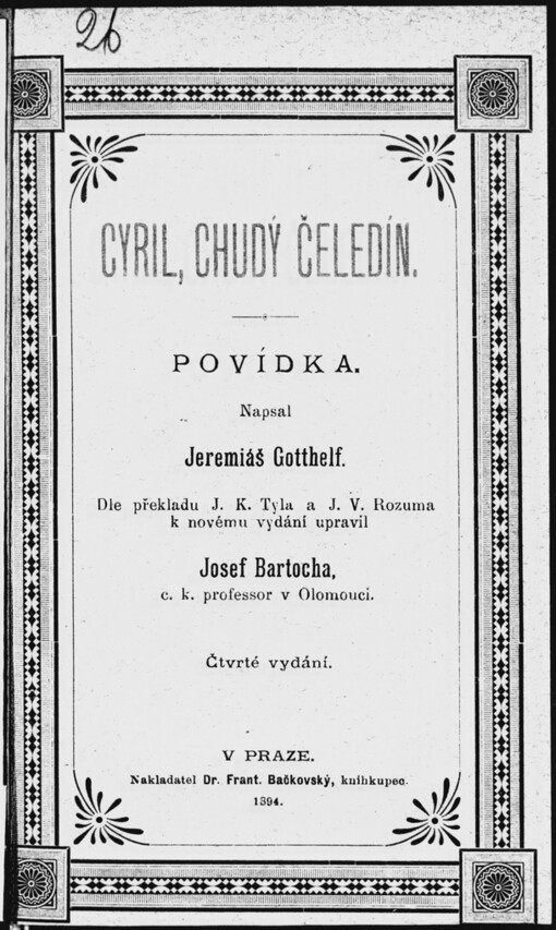 Cyril, chudý čeledín: povídka