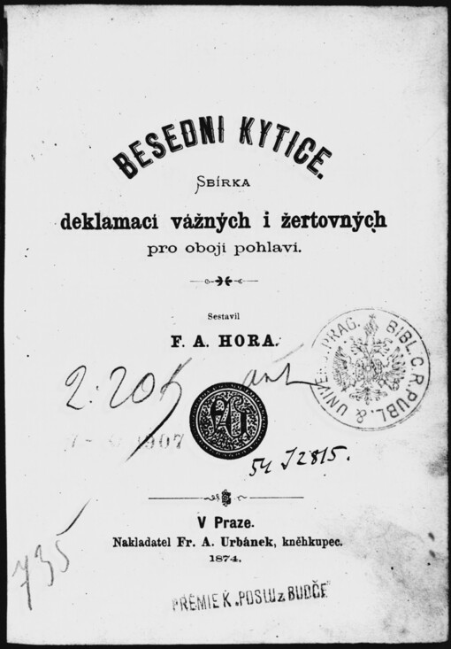 Besední kytice: sbírka deklamací vážných i žertovných pro obojí pohlaví