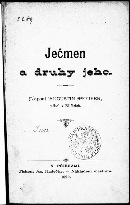 Ječmen a druhy jeho