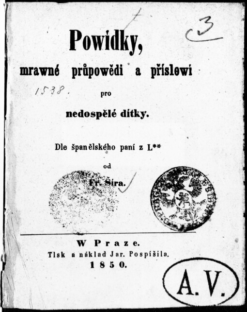 Powídky, mrawné průpowědi a příslowí pro nedospělé dítky