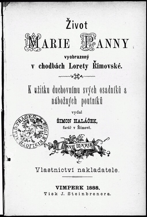 Život Marie Panny vyobrazený v chodbách Lorety Římovské
