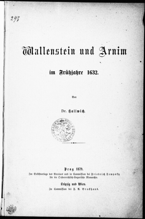 Wallenstein und Arnim im Frühjahre 1632