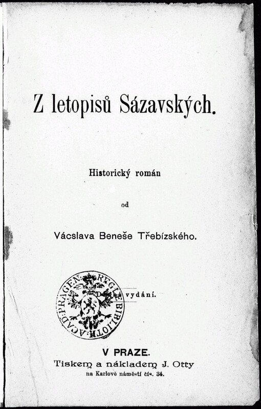 Z letopisů Sázavských: historický román