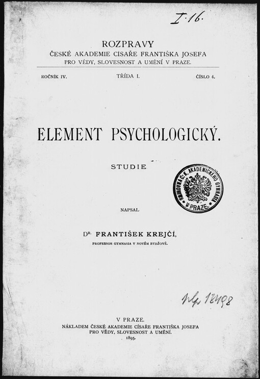 Element psychologický: studie