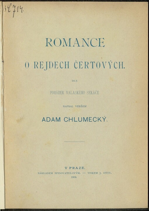 Romance o rejdech čertových