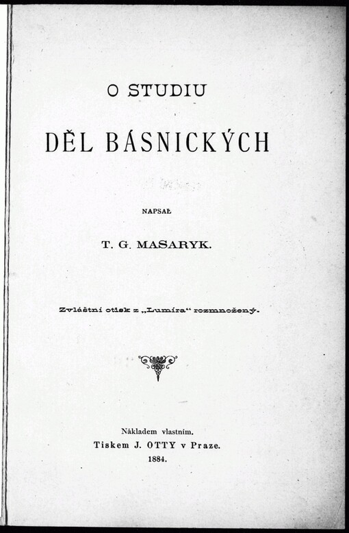 O studiu děl básnických