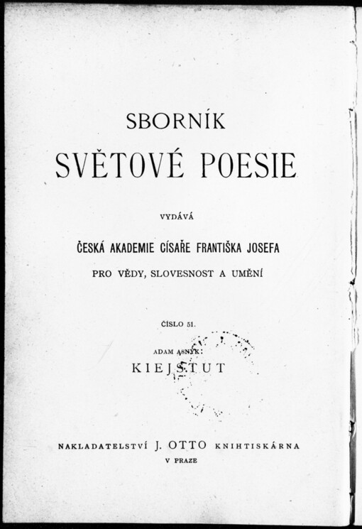 Kiejstut: tragoedie v 5 jednáních