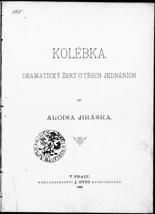 Kolébka: dramatický žert o třech jednáních