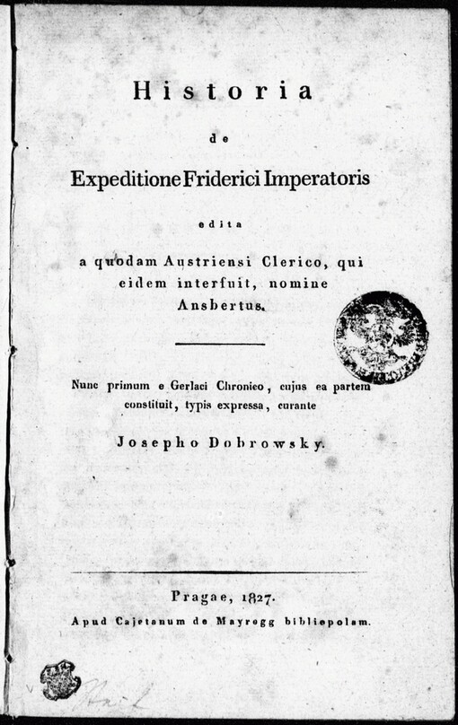 Historia de expeditione Friderici Imperatoris