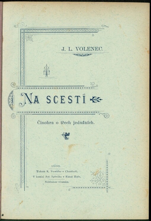 Na scestí: činohra o třech jednáních