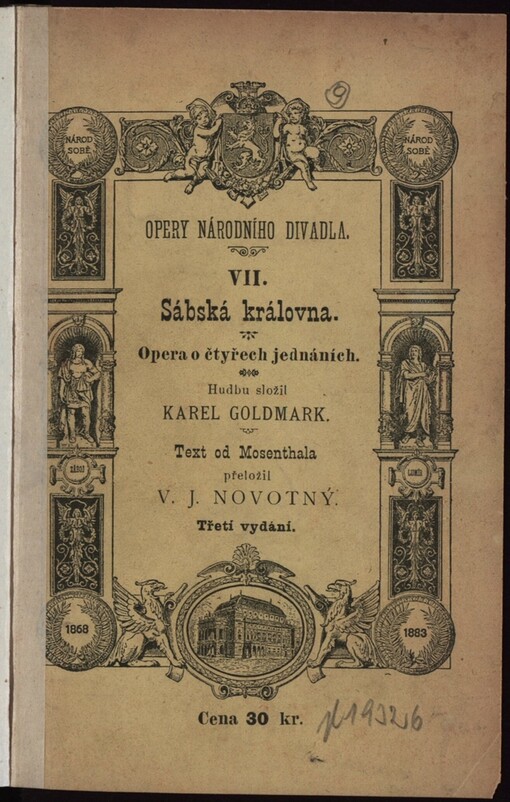 Sábská královna: opera o čtyřech jednáních