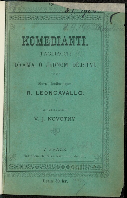 Komedianti: drama o jednom dějství