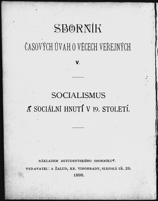 Socialismus a sociální hnutí v 19. století