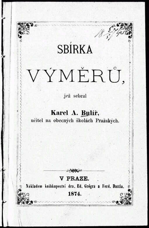 Sbírka výměrů: jež sebral Karel A. Bulíř