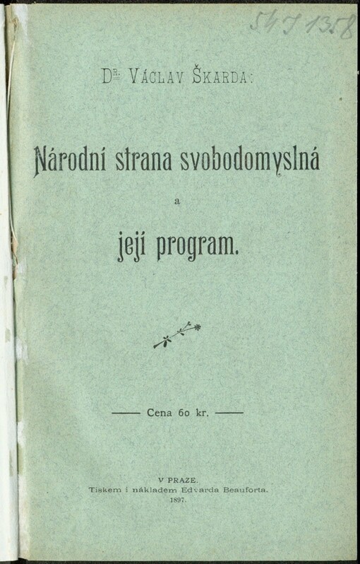 Národní strana svobodomyslná a její program