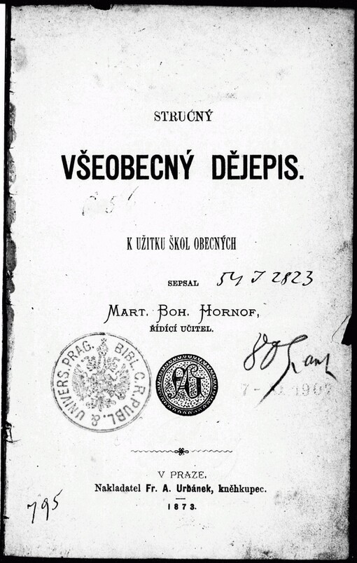 Stručný všeobecný dějepis: k užitku škol obecných