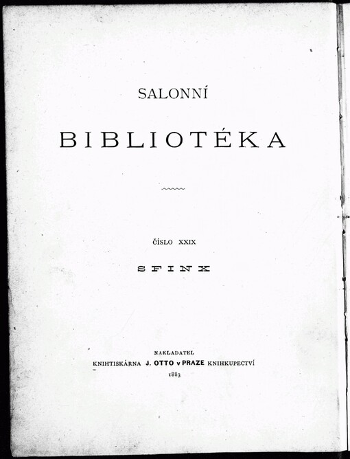Sfinx: básně Jaroslava Vrchlického : 1879-1882