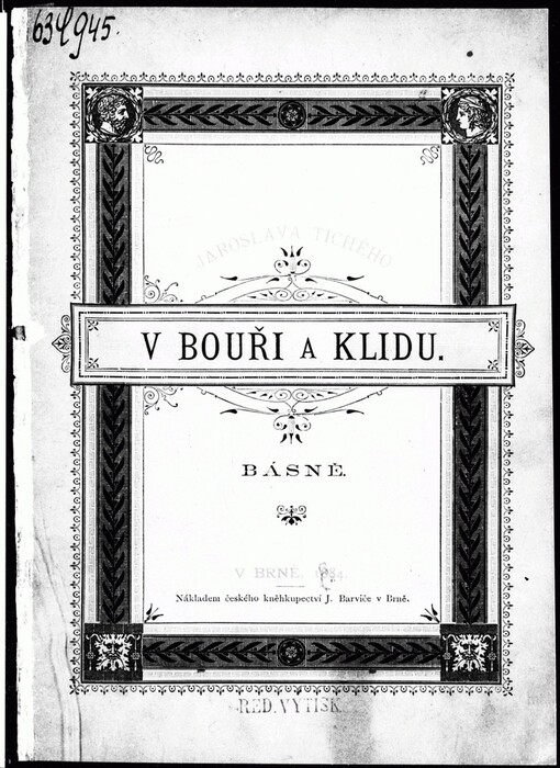 V bouři a klidu: básně Jaroslava Tichého