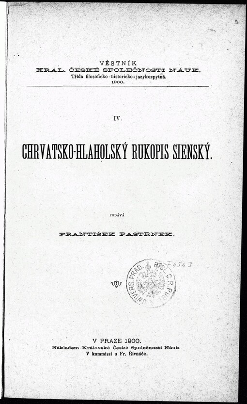 Chrvatsko-hlaholský rukopis Sienský